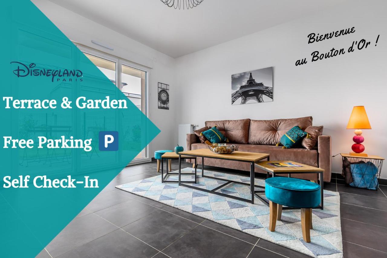 King Size Bed - Free Private Parking - Garden & Terrace - 14Min From Disneyland Ferrières-en-Brie Екстериор снимка